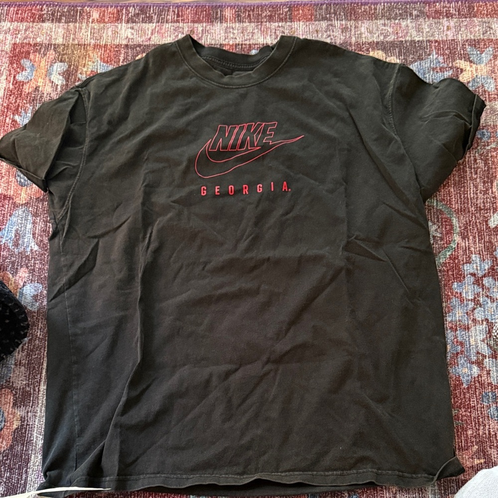 Nike Black and Red Graphic Tee